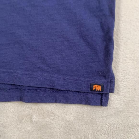 The Normal Brand Shirt Mens Medium Blue Short Sleeve Cotton Slub Pocket Polo - Picture 2 of 7